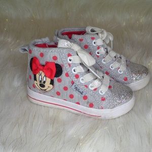435 Minnie Mouse Glitter Toe Hightops